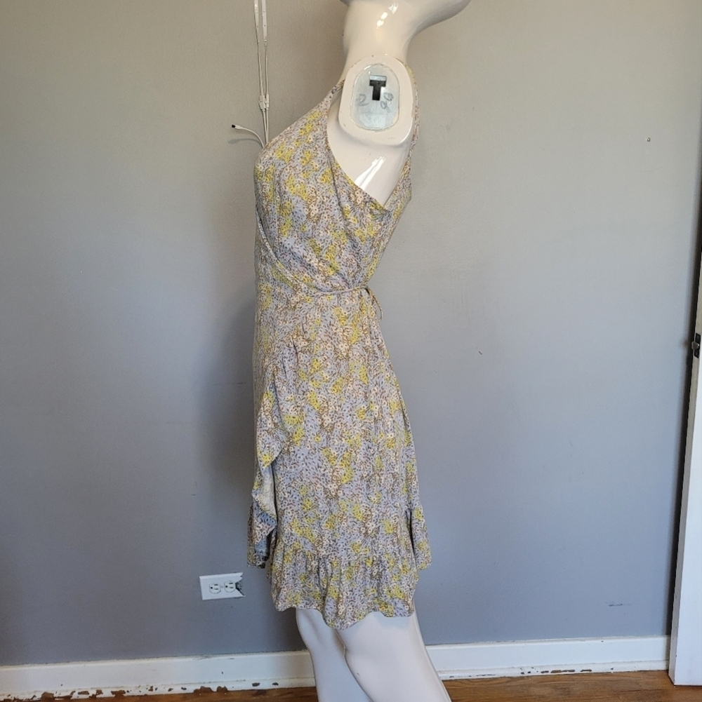 Free People All My Love Wrap Mini Dress, VGUC, Size L - Picture 5 of 8